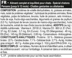 Royal Canin Persian Kitten 10 Kg -Beaphar Chat Boutique pers kit composition 2